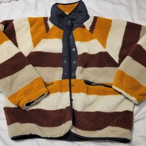 Free People multi colored cropped jacket size medium